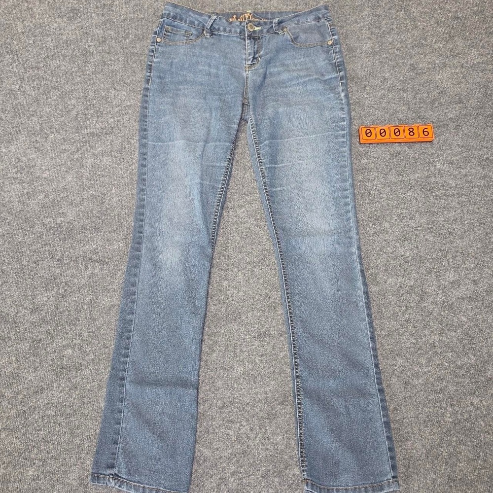 Y2K Wallflower low rise bootcut jeans in blue.  Size 9. Small stain left pocket
